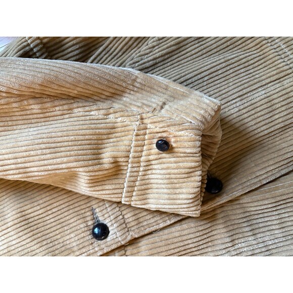 Vintage Cooper Outerwear Jacket Mens Large Tan Corduroy Fur Lined 4 Buttons - Picture 7 of 8